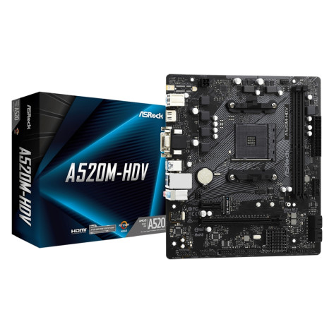Дънна платка Asrock A520M-HDV - 90-MXBE50-A0UAYZ
