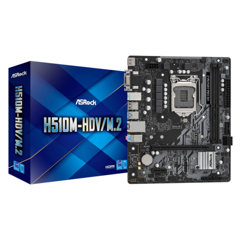 Дънна платка Asrock H510M-HDV - 90-MXBFT0-A0UAYZ