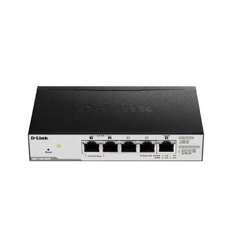 Комутатор D-Link 5-Port Gigabit PoE Smart Managed Switch with 1 PD port - DGS-1100-05PDV2