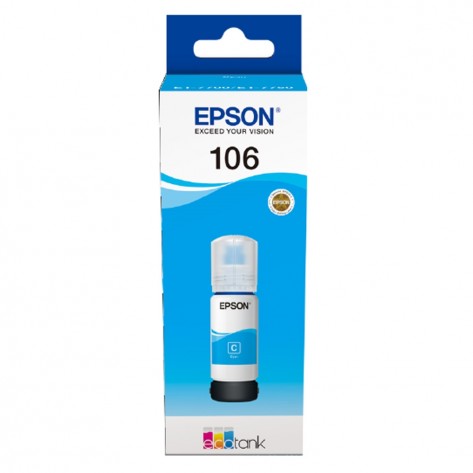 Мастилница Epson 106 EcoTank Cyan ink bottle - C13T00R240