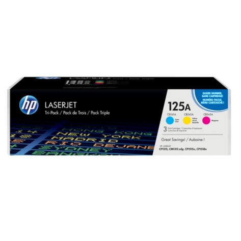 Тонер касета HP 125A CYM Tri-Pack LaserJet Toner Cartridge - CF373AM