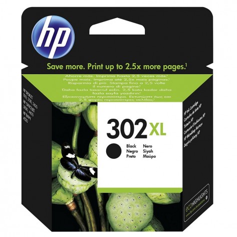 Мастилница HP 302XL High Yield Black Original Ink Cartridge - F6U68AE