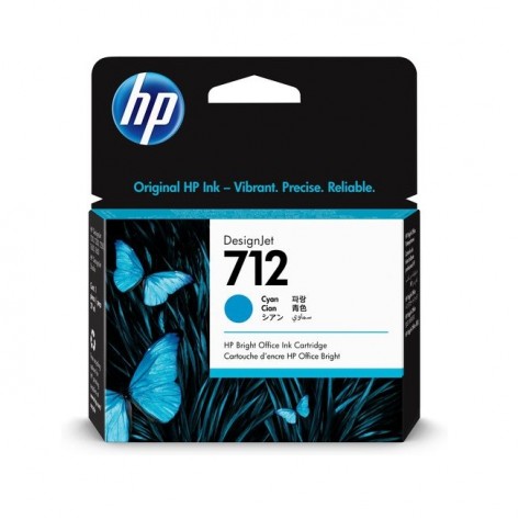 Мастилница HP 712 29-ml Cyan Ink Cartridge - 3ED67A