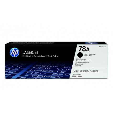 Тонер касета HP 78A Black Dual Pack LaserJet Toner Cartridges - CE278AD