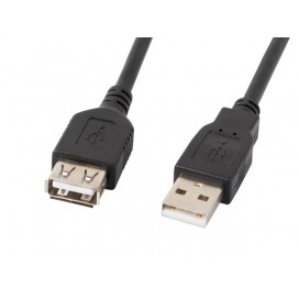 Кабел Lanberg extension cable USB 2.0 AM-AF - CA-USBE-10CC-0007-BK