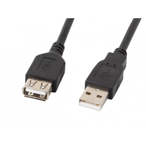 Кабел Lanberg extension cable USB 2.0 AM-AF - CA-USBE-10CC-0007-BK