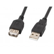Кабел Lanberg extension cable USB 2.0 AM-AF - CA-USBE-10CC-0050-BK
