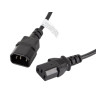 Кабел Lanberg extension power supply cable IEC 320 C13 ->  C14 1.8m - CA-C13E-10CC-0018-BK