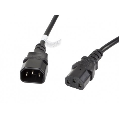 Кабел Lanberg extension power supply cable IEC 320 C13 -> C14 3m VDE - CA-C13E-11CC-0030-BK