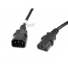Кабел Lanberg extension power supply cable IEC 320 C13 -> C14 3m VDE - CA-C13E-11CC-0030-BK