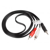 Кабел Lanberg mini jack 3.5mm  - CA-MJRC-10CC-0015-BK