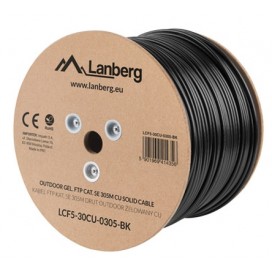 Кабел Lanberg outdoor LAN cable gel-filled FTP CAT.5E 305m solid CU - LCF5-30CU-0305-BK