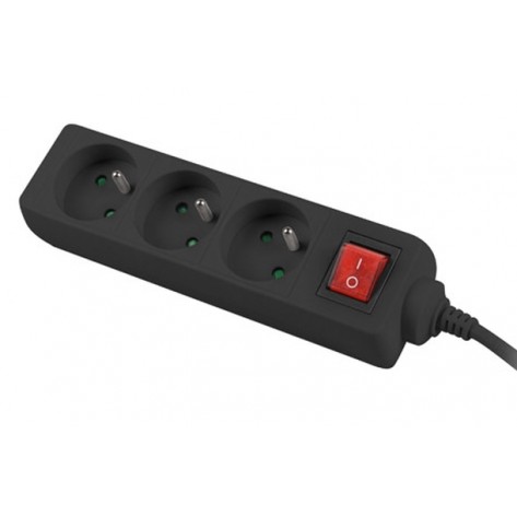 Разклонител Lanberg power strip 1.5m - PS1-03E-0150-BK