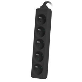 Lanberg power strip 1m - PS0-05E-0100-IEC-BK