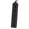Разклонител Lanberg power strip 1m - PS0-05E-0100-IEC-BK