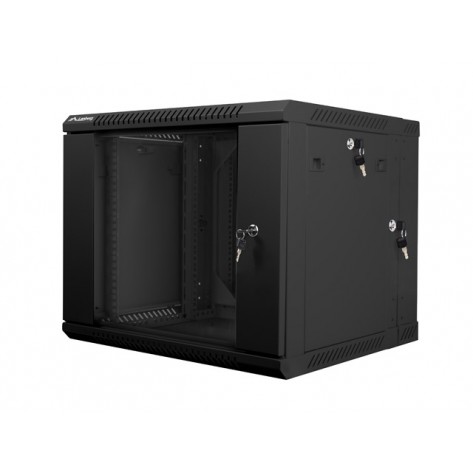 Комуникационен шкаф Lanberg rack cabinet 19” double-section wall-mount 9U  - WF02-6609-10B