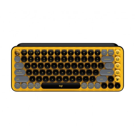 Клавиатура Logitech POP Keys Wireless Mechanical Keyboard With Emoji Keys - BLAST_YELLOW - US INT'L - INTNL - 920-010735