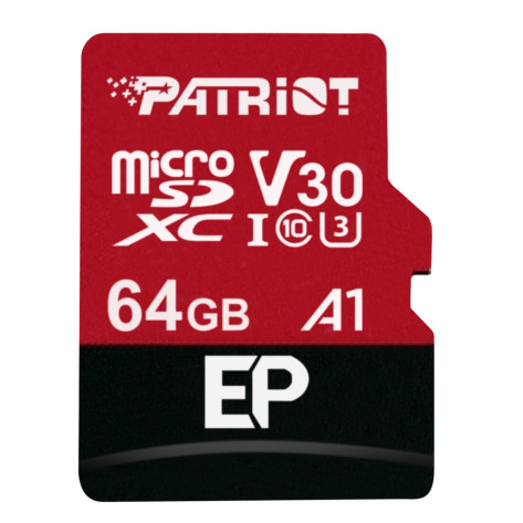 Памет Patriot EP Series 64GB Micro SDXC V30 - PEF64GEP31MCX