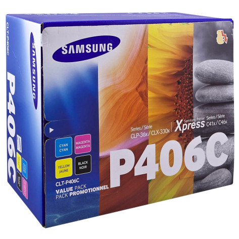 Тонер касета Samsung CLT-P406C 4-pk CYMK Toner Crtg - SU375A