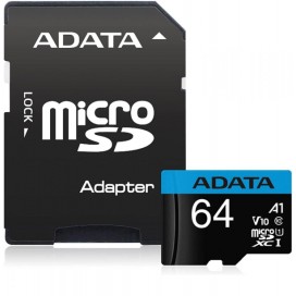 Памет Adata 64GB MicroSDXC UHS-I CLASS10 A1  - AUSDX64GUICL10A1-RA1