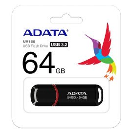 Памет Adata 64GB UV150 USB 3.2 Gen1-Flash Drive Black - AUV150-64G-RBK