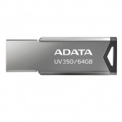 Памет Adata 64GB UV350 USB 3.2 Gen1-Flash Drive Silver - AUV350-64G-RBK