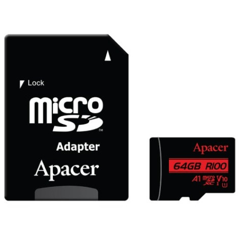 Памет Apacer 64GB microSDHC - AP64GMCSX10UB-R