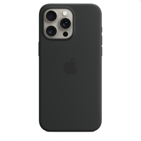 Калъф Apple iPhone 15 Pro Max Silicone Case with MagSafe - Black - MT1M3ZM/A