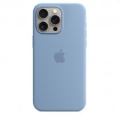 Калъф Apple iPhone 15 Pro Max Silicone Case with MagSafe - Winter Blue - MT1Y3ZM/A