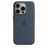 Калъф Apple iPhone 15 Pro Silicone Case with MagSafe - Storm Blue - MT1D3ZM/A