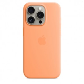 Apple iPhone 15 Pro Silicone Case with MagSafe - Orange Sorbet - MT1H3ZM/A