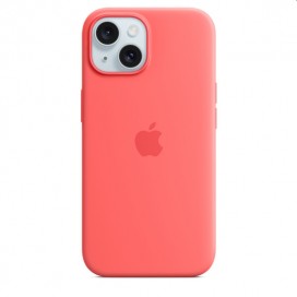 Apple iPhone 15 Silicone Case with MagSafe - Guava - MT0V3ZM/A