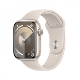 Смарт часовник Apple Watch Series 9 GPS 45mm Starlight Aluminium Case with Starlight Sport Band - M - MR973QC/A