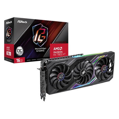 Видео карта Asrock RX 7800 XT 16GB Phantom Gaming OC - 90-GA4MZZ-00CANF