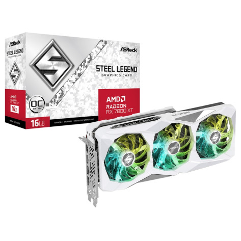 Видео карта Asrock RX 7800 XT 16GB Steel Legend OC - 90-GA4RZZ-00CANF