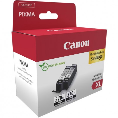 Консуматив Canon PGI-570XL PGBK Twin Pack - 0318C010AA
