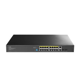 Комутатор Cudy GS1018PS2 16-Port Gigabit PoE+ Switch with 2 Uplink Gigabit Ports and 2 Gigabit SFP Slots 200W16-10 - GS1018PS2