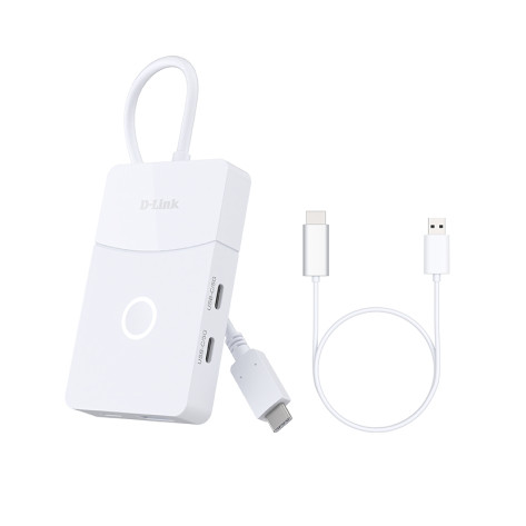 USB хъб D-Link 5-in-1 USB-C Hub with Wireless HDMI - DUP-501