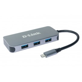 USB хъб D-Link 6-in-1 USB-C Hub with HDMI - DUB-2335