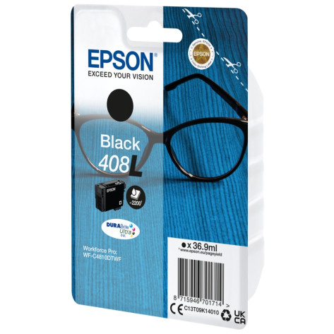 Мастилница Epson 408L Spectacles DURABrite Ultra Single Black Ink - C13T09K14010