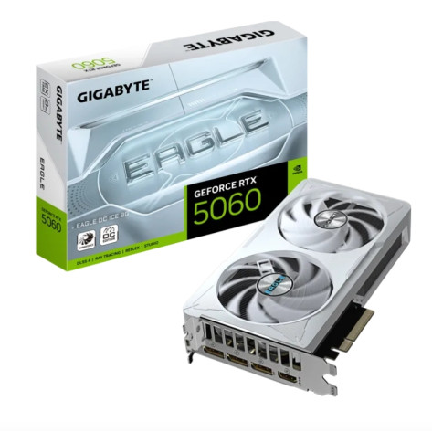 Видео карта Gigabyte GeForce RTX 5060 8GB GDDR7 Eagle OC Ice - GV-N5060EAGLEOC.ICE-8GD