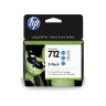 Мастилница HP 712 Cyan Ink Cartridge 3-Pack - 3ED77A
