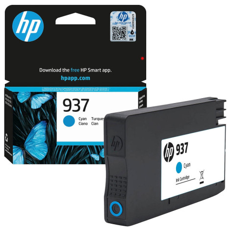 Мастилница HP 937 Cyan Original Ink Cartridge - 4S6W2NE
