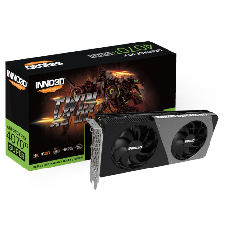 Видео карта Inno 3D GeForce RTX 4070 Ti Super 16GB GDDR6X X2 OC - N407TS2-166XX-186156N