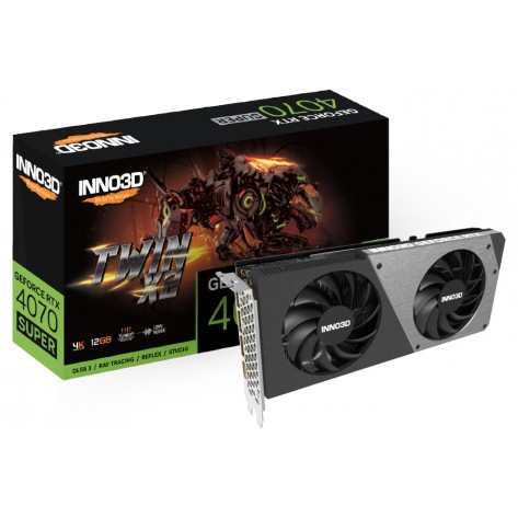 Видео карта Inno3D GeForce RTX 4070 Super 12GB GDDR6X Twin X2 - N407S2-126X-186162N