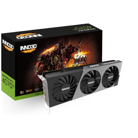 Видео карта Inno3D GeForce RTX 4070 Ti X3 - N407T3-126X-186148N