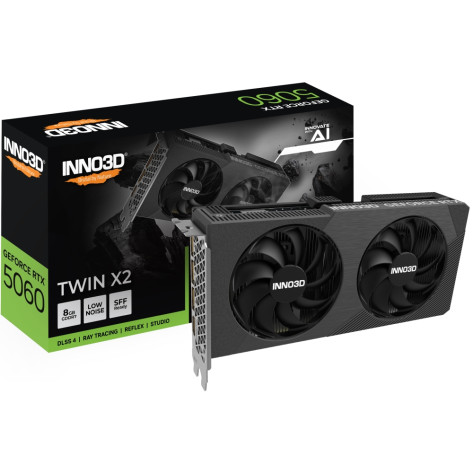 Видео карта Inno3D GeForce RTX 5060 8GB GDDR7 Twin X2 - N50602-08D7-195071N