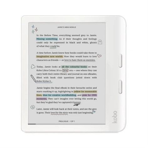 Четец за Е-книги Kobo Libra Colour e-Book Reader - N428-KU-WH-K-CK
