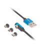 Кабел Lanberg 3in1 USB-A  - CA-3IN1-21CU-0010-BL