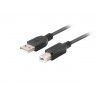 Кабел Lanberg Cable USB-A - CA-USBA-15CU-0018-BK